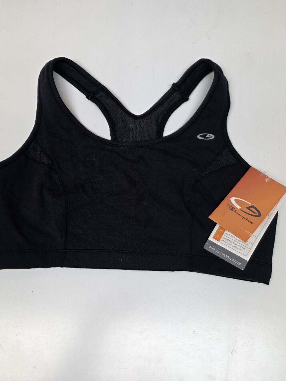 Champion C9 Racerback Duo Dry Wire free Sports Athletic Bra Black Size 36D New